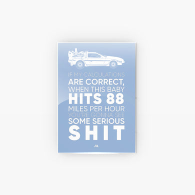 Back to the Future-Delorean Metal-Poster