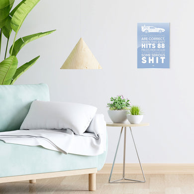 Back to the Future-Delorean Metal-Poster