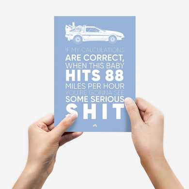 Back to the Future-Delorean Metal-Poster