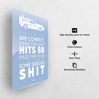 Back to the Future-Delorean Metal-Poster