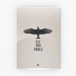 LOTR Fly You Fools Metal-Poster