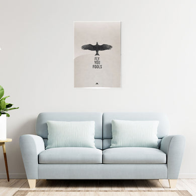 LOTR Fly You Fools Metal Poster