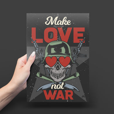Love Not War Metal-Poster