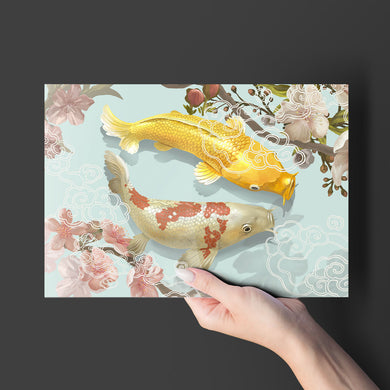 Japanese Koi Fish Metal-Poster