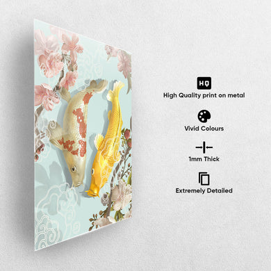 Japanese Koi Fish Metal-Poster