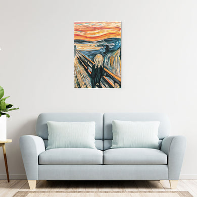 The Scream in Technicolor [Edvard Munch] Metal-Poster
