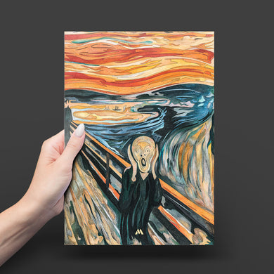 The Scream in Technicolor [Edvard Munch] Metal-Poster
