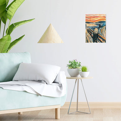 The Scream in Technicolor [Edvard Munch] Metal-Poster