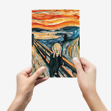 The Scream in Technicolor [Edvard Munch] Metal-Poster