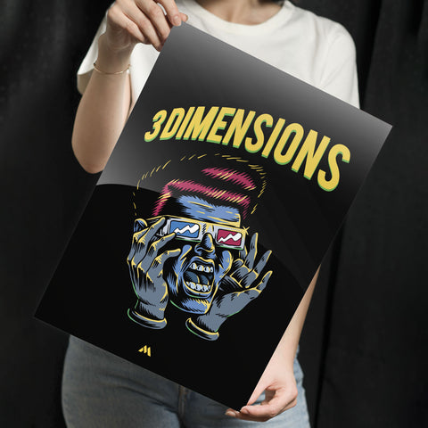 Three Dimensions Metal-Poster – Myxtur