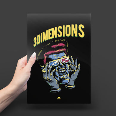 Three Dimensions Metal-Poster
