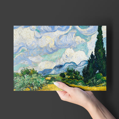 Wheat Field with Cypresses [Van Gogh] Metal-Poster