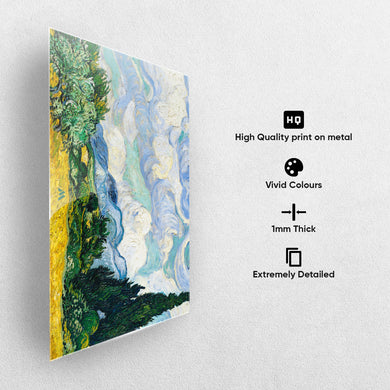 Wheat Field with Cypresses [Van Gogh] Metal-Poster