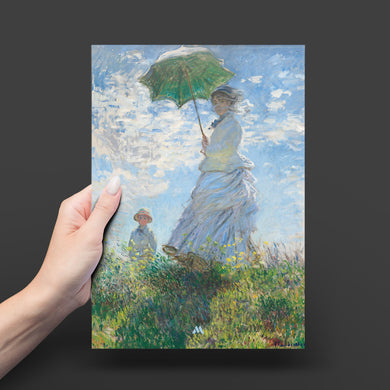Woman with a Parasol [Claude Monet] Metal-Poster