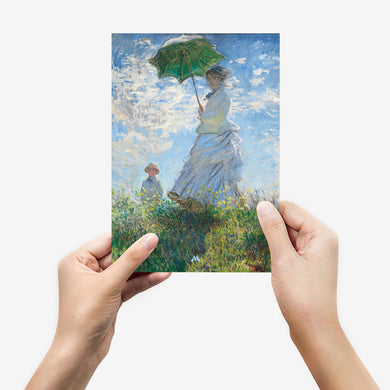 Woman with a Parasol [Claude Monet] Metal-Poster