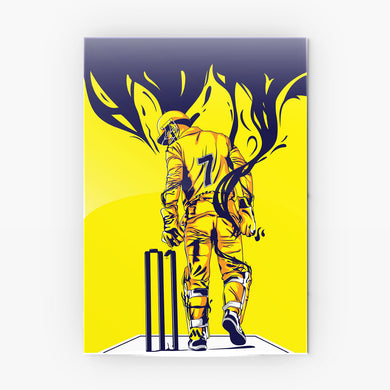 MS Dhoni Greatest Finisher Metal Poster