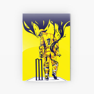MS Dhoni Greatest Finisher Metal Poster