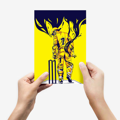 MS Dhoni Greatest Finisher Metal-Poster