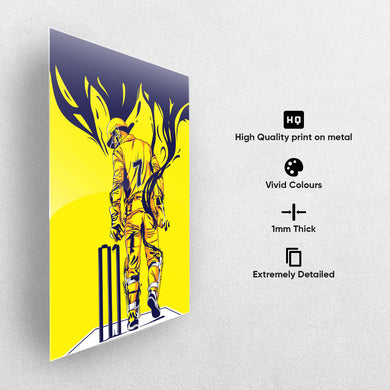 MS Dhoni Greatest Finisher Metal-Poster