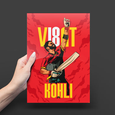 Virat King Kohli Metal-Poster