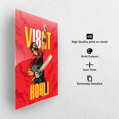 Virat King Kohli Metal-Poster