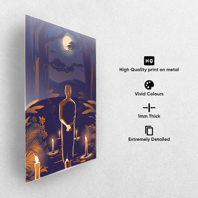 Buddha in Solitude Metal-Poster