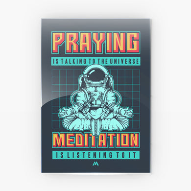 Talking to the Universe Pixel Art Metal-Poster