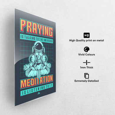 Talking to the Universe Pixel Art Metal-Poster