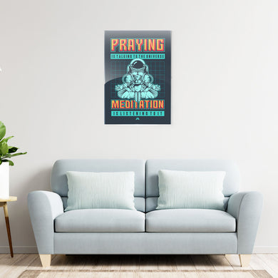 Talking to the Universe Pixel Art Metal-Poster