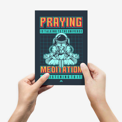 Talking to the Universe Pixel Art Metal-Poster