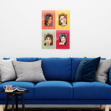 Bollywood Diva Assembly Metal Poster-Combo