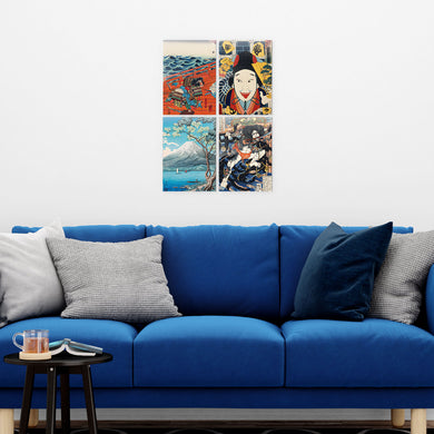Traditional Japanese Paintings Metal Poster-Combo