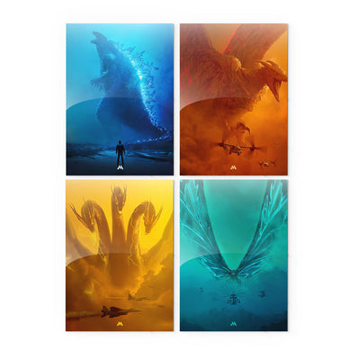 Godzilla and Friends Metal Poster-Combo