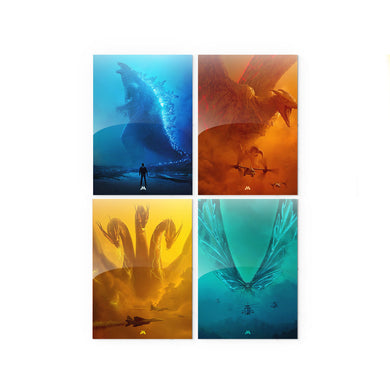 Godzilla and Friends Metal Poster-Combo