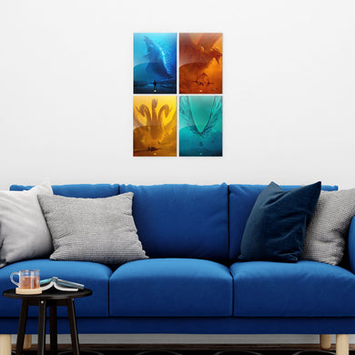 Godzilla and Friends Metal Poster-Combo