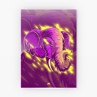 Animals in Fluroflare Metal Poster-Combo
