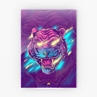 Animals in Fluroflare Metal Poster-Combo