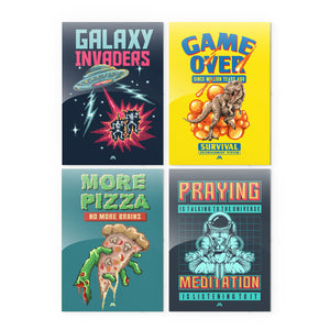 Retro Pixel Art Collection Metal Poster-Combo