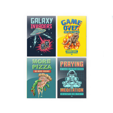 Retro Pixel Art Collection Metal Poster-Combo