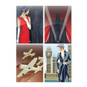 Art Deco Collection Metal Poster-Combo