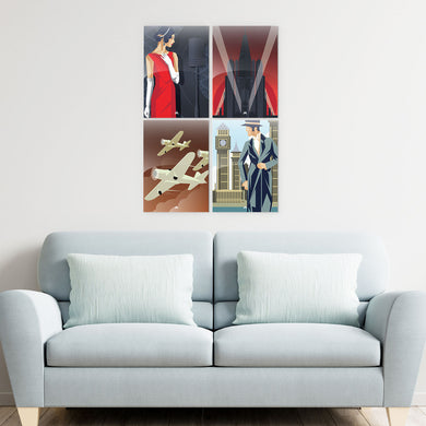 Art Deco Collection Metal Poster-Combo