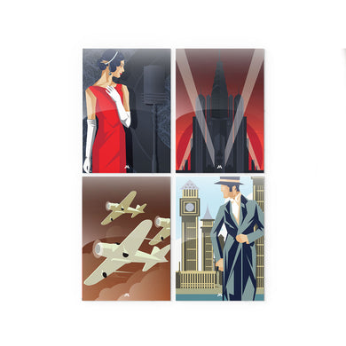 Art Deco Collection Metal Poster-Combo