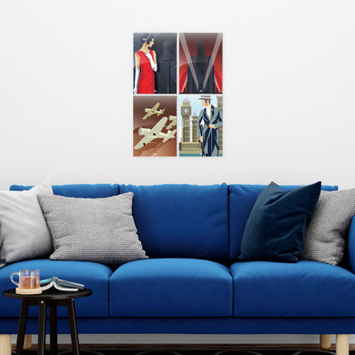 Art Deco Collection Metal Poster-Combo