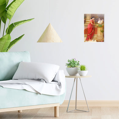 Damayanti and the Swan [Raja Ravi Varma] Metal-Poster