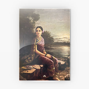 Radha In The Moonlight [Raja Ravi Varma]1890 Metal-Poster