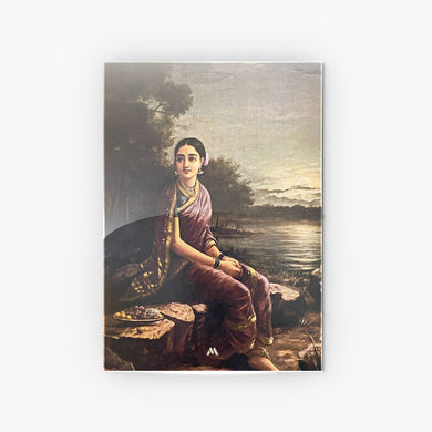 Radha In The Moonlight [Raja Ravi Varma]1890 Metal-Poster