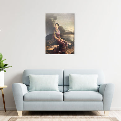 Radha In The Moonlight [Raja Ravi Varma]1890 Metal-Poster