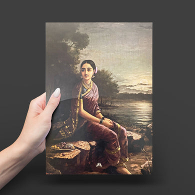 Radha In The Moonlight [Raja Ravi Varma]1890 Metal-Poster