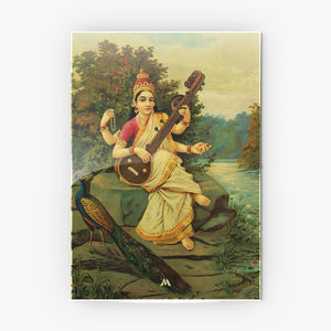 Saraswati [Raja Ravi Varma]  Metal-Poster