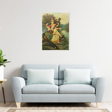 Saraswati [Raja Ravi Varma]  Metal-Poster